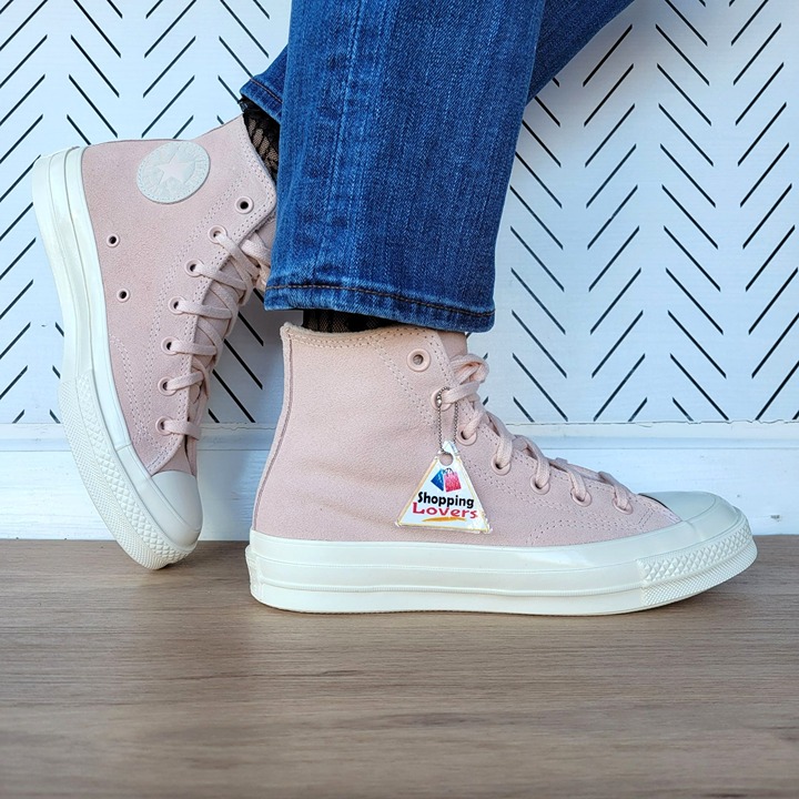 ❤️❤️Chuck 70 High Top Suede Pebble Sneakers 8.5 Women's Shoes Pink A07901C New