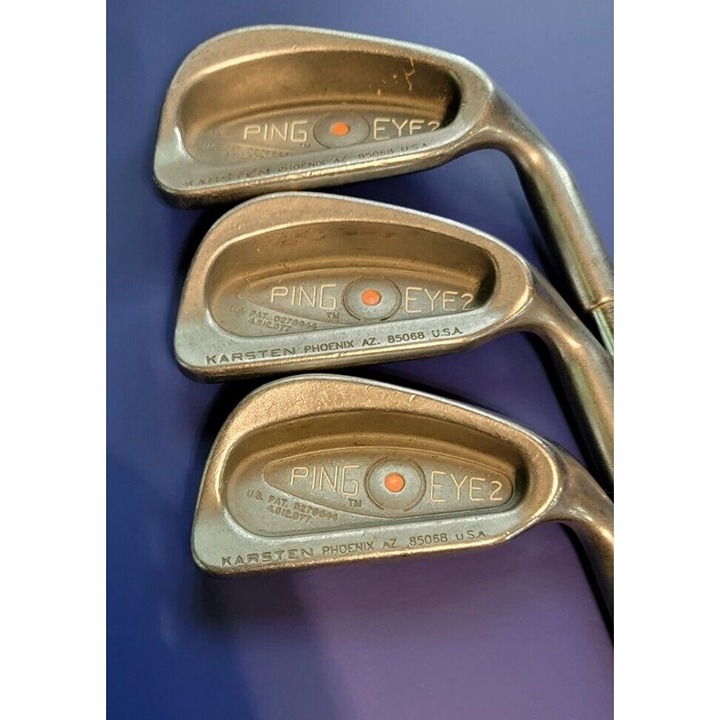 Ping Eye 2 Karsten Orange dot Irons Set 3, 4, 5 Steel Shafts RH Gently Used