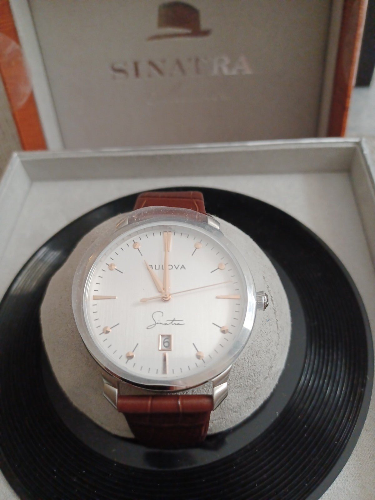 New Bulova Frank Sinatra Stainless Steel Quartz Men's Watch 96B398