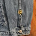 Pepe Jeans London Jean Jacket Women's Large Y2K Blue Denim Yellow Embroidered