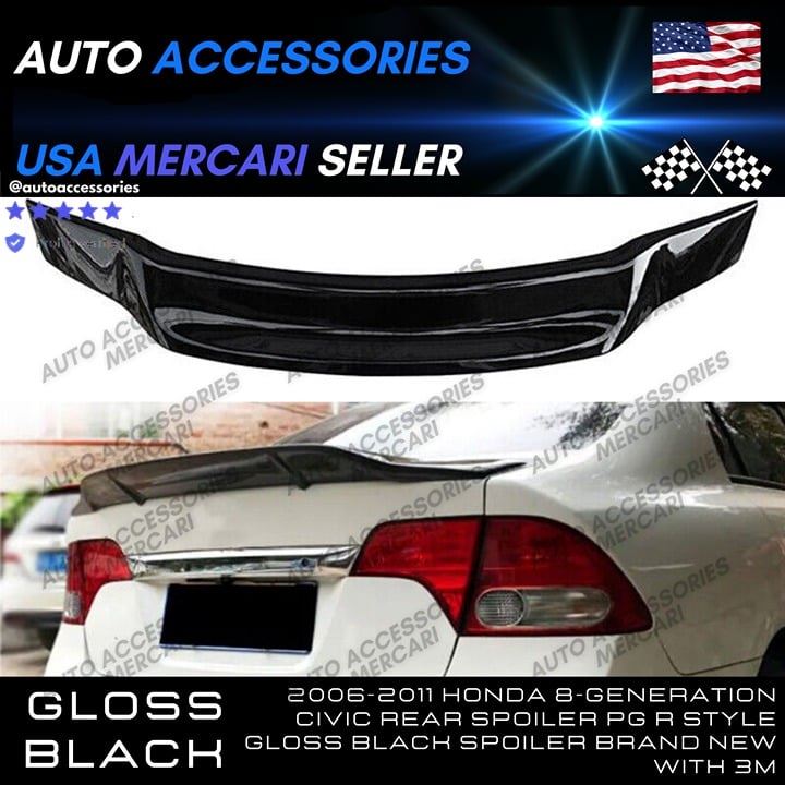 2006-2011 Honda 8-generation Civic Rear Spoiler PG Style Gloss Black Spoiler New