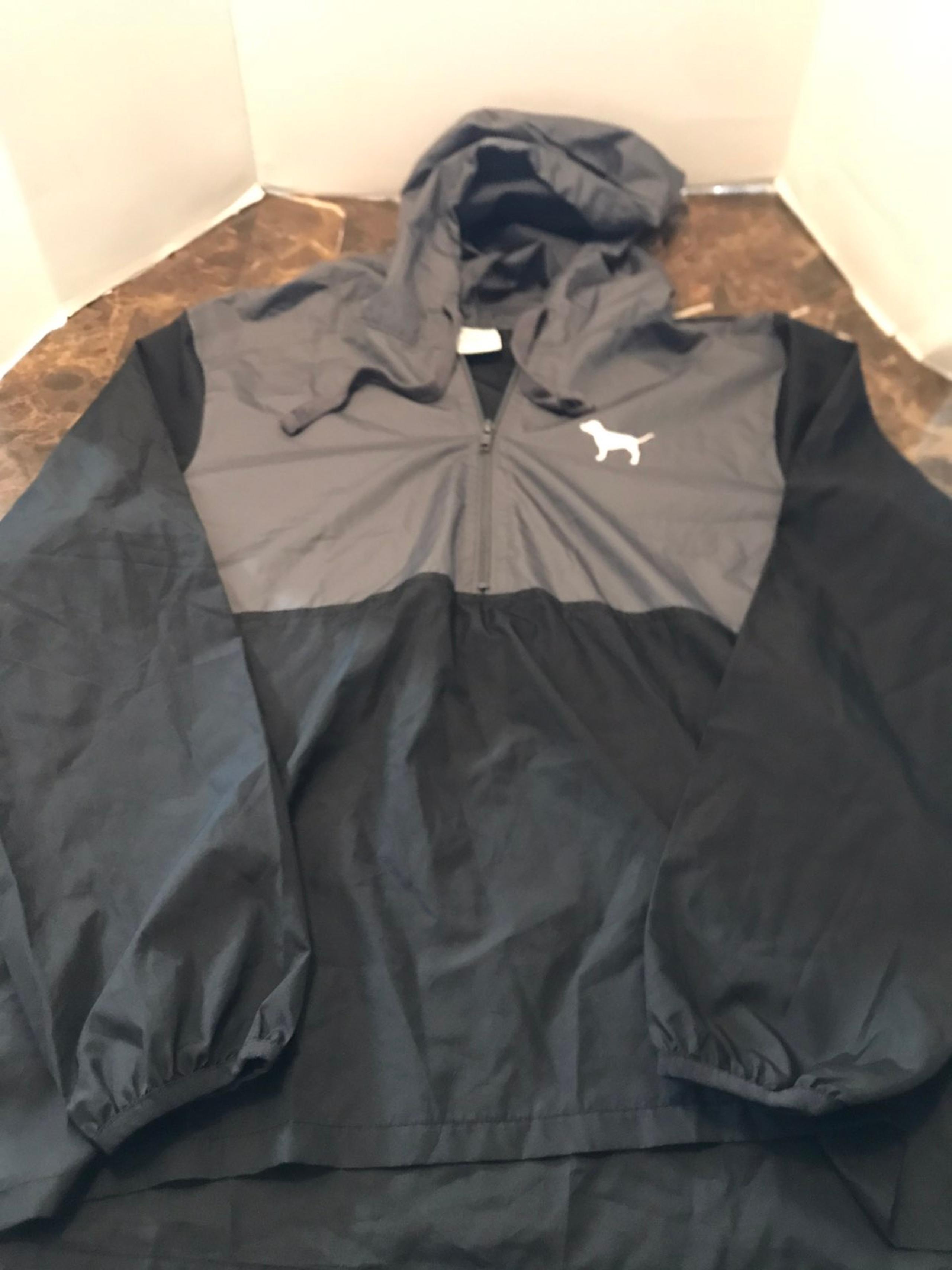 Victoria's Secret PINK Rain/Windreaker Half Zip Hoodie Jacket Womens XS/S