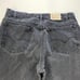 Vintage Levis 545 Jeans Mens 40x32 Black Denim Loose Fit Light Charcoal Wash 90s