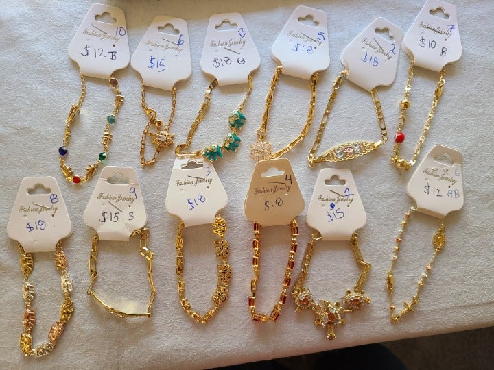 Gold plated bracelets