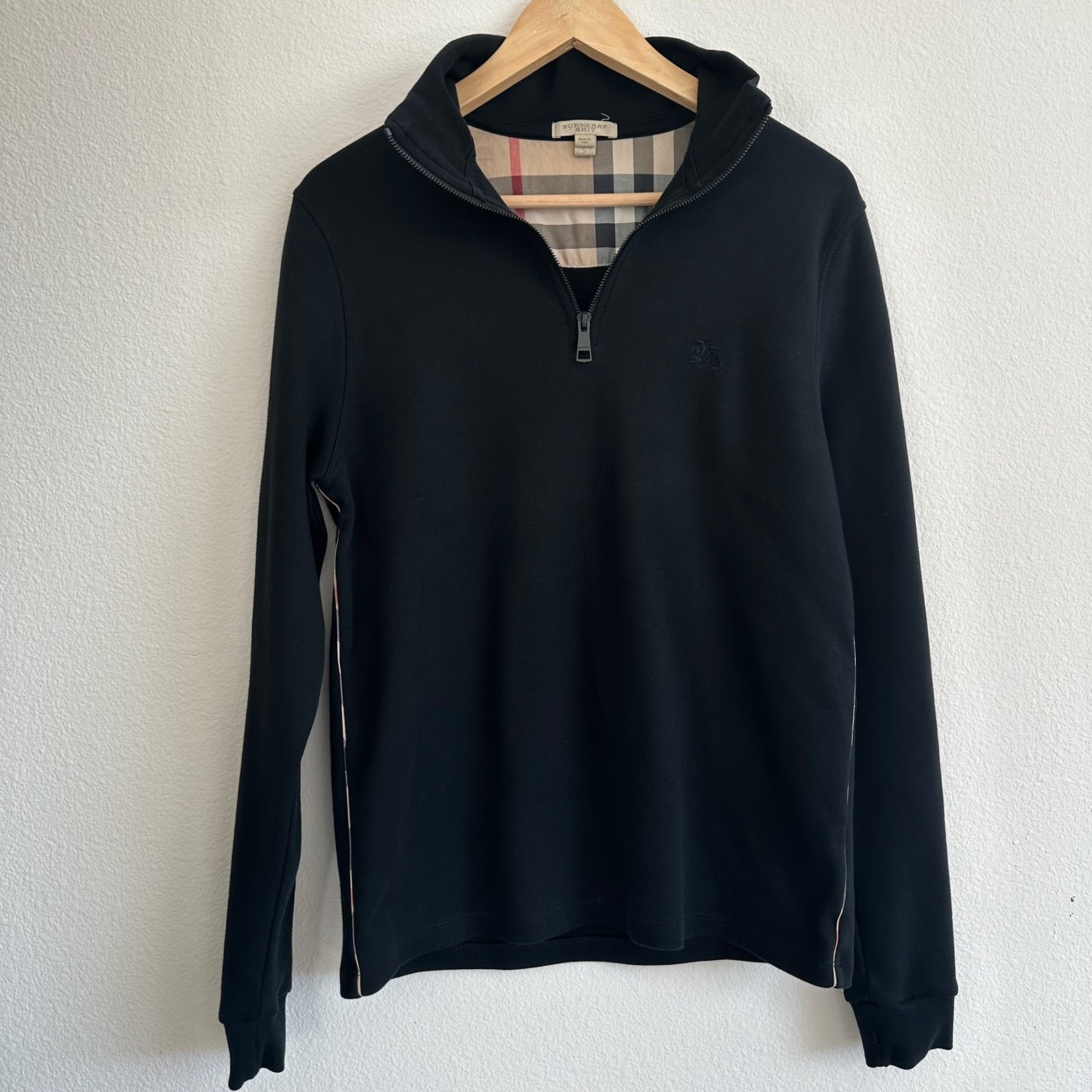 burberry men's quarter zip