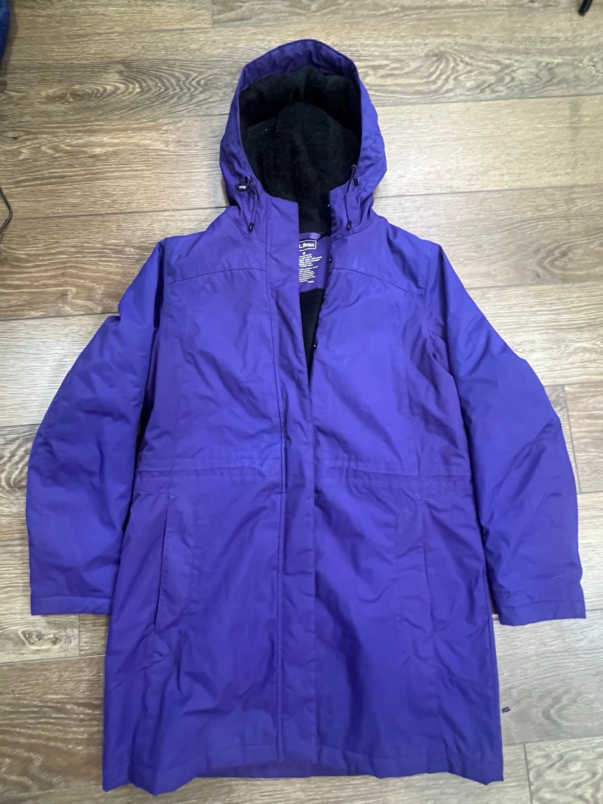 L.L. Bean Women's Warmer Winter Jacket, Purple, Size M