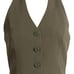 open edit olive green halter vest top