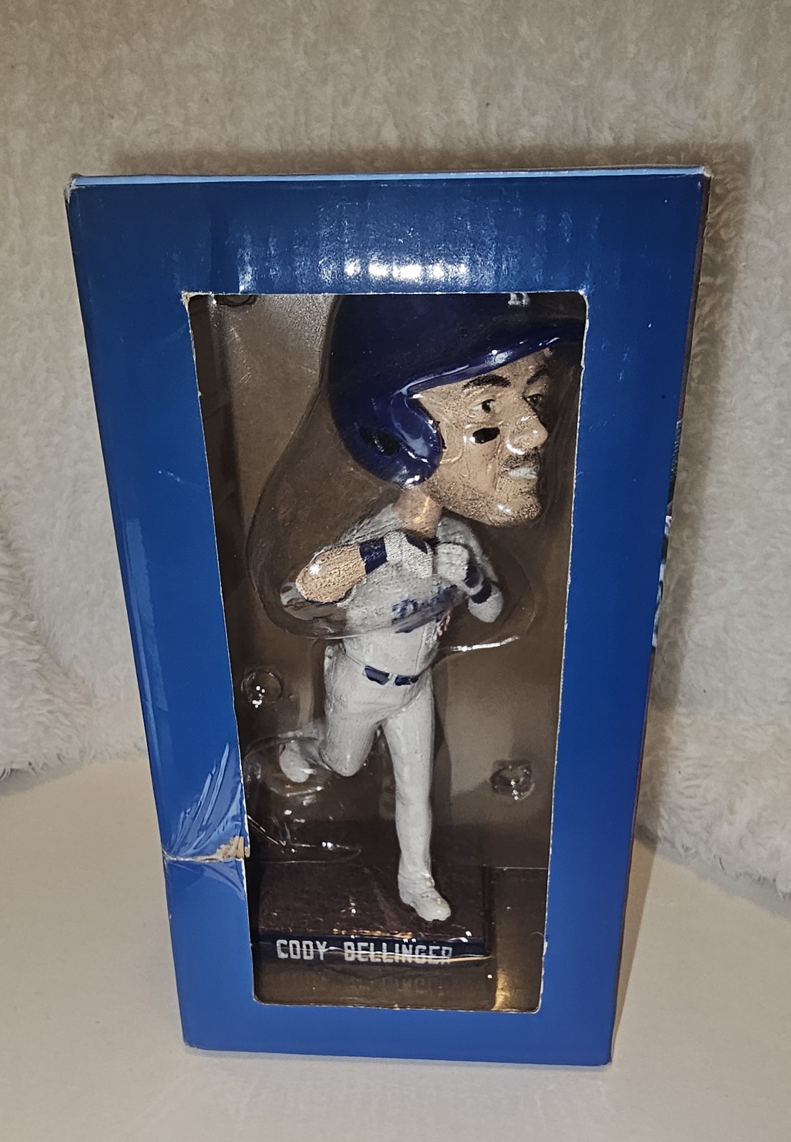 Cody Bellinger. Los Angeles Dodgers Bobblehead. White uniform. 2019