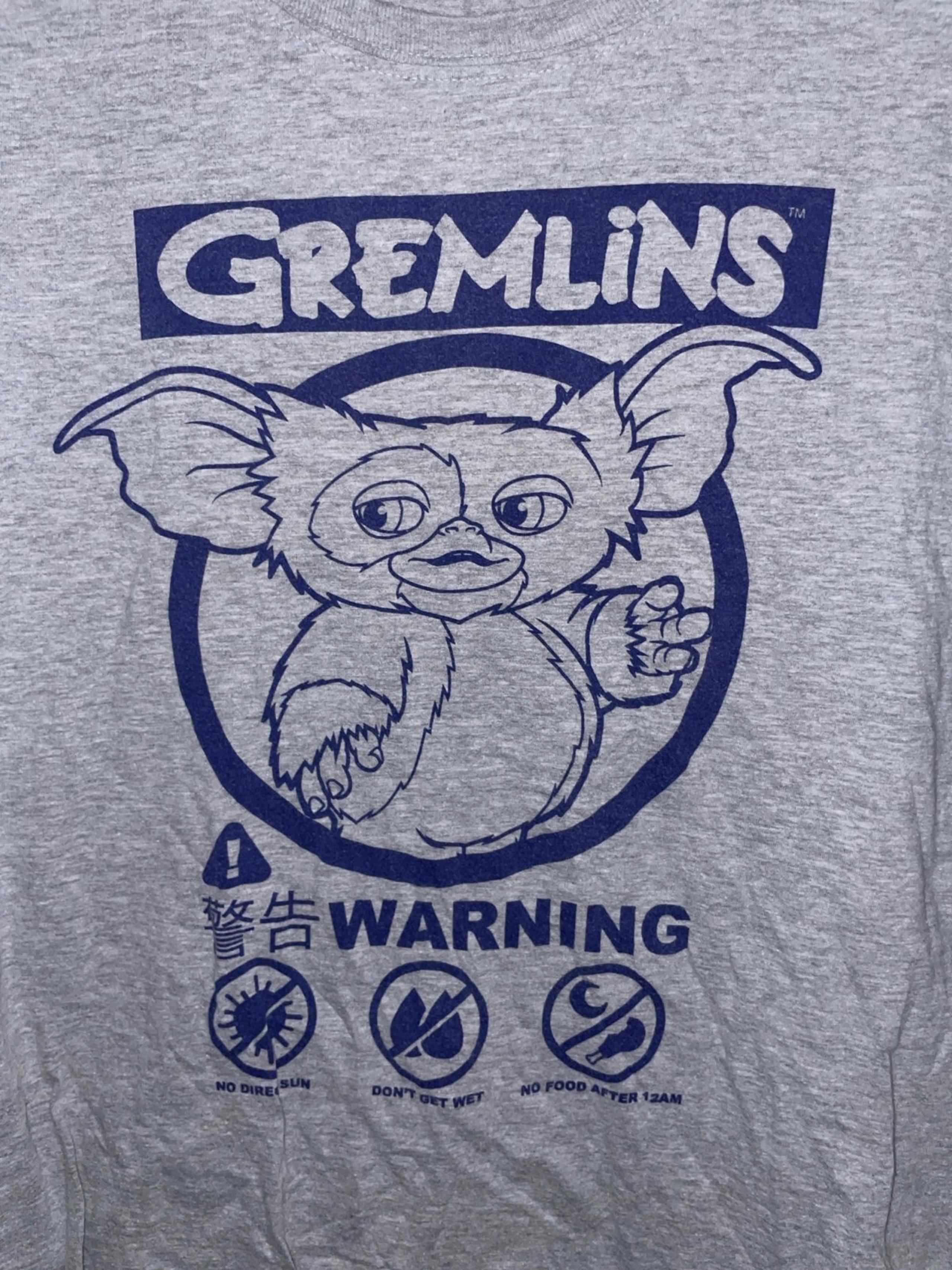 Funko Gremlins Men’s Short Sleeves Round Neck 80’s Gremlin Gray T-Shirt Size M