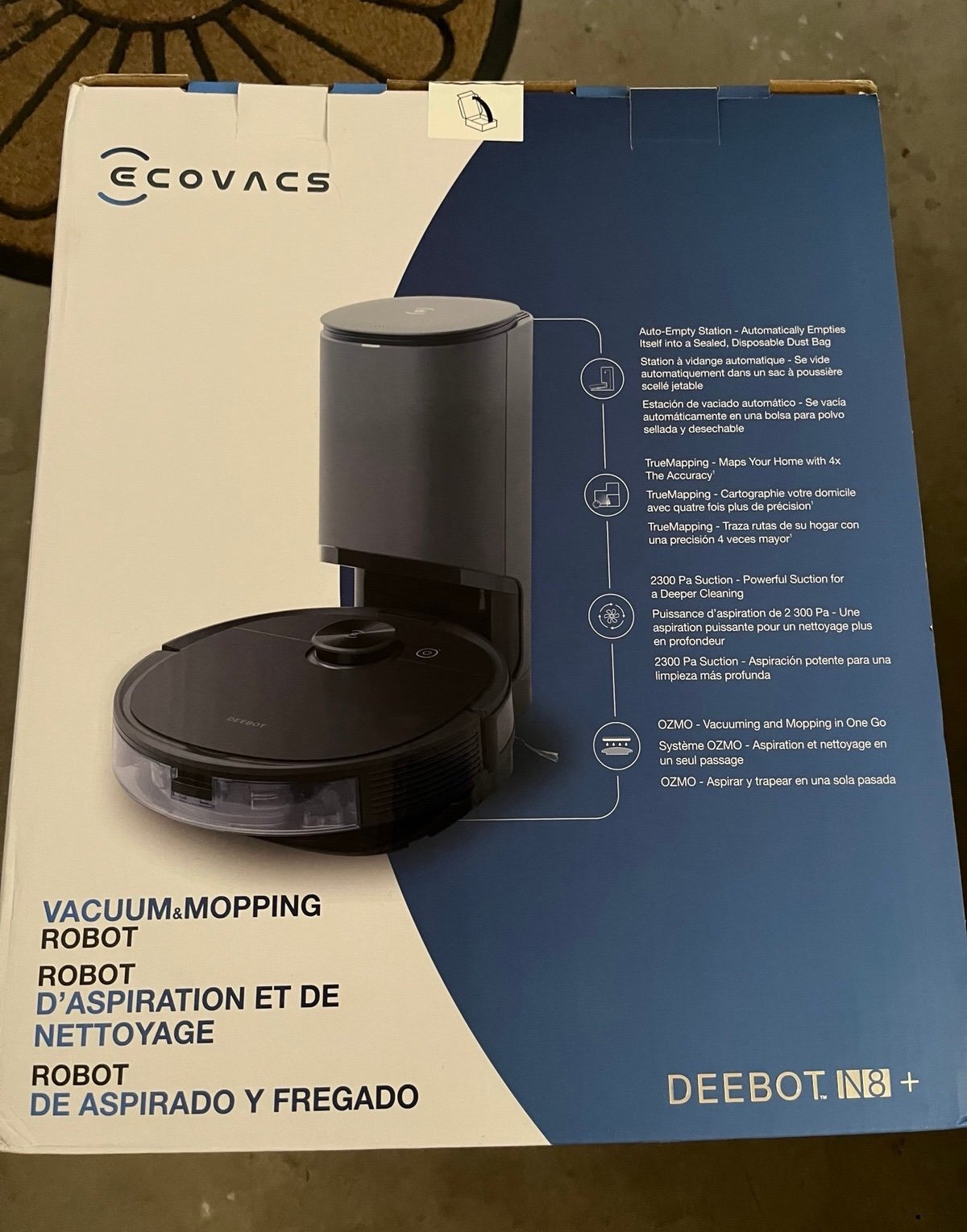 Ecovac N8+ self empty vac and mop - detail