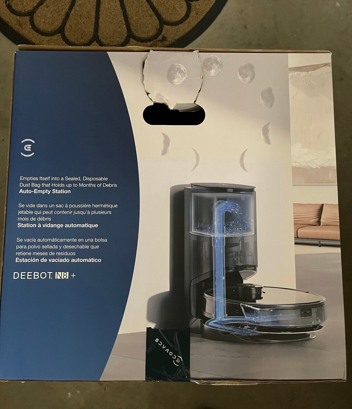 Ecovac N8+ self empty vac and mop - detail