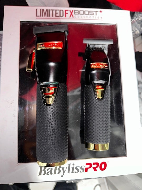 BaByliss PRO BLACK FX Boost+ Limited Edition Clipper&Trimmer Set w/Charging Base