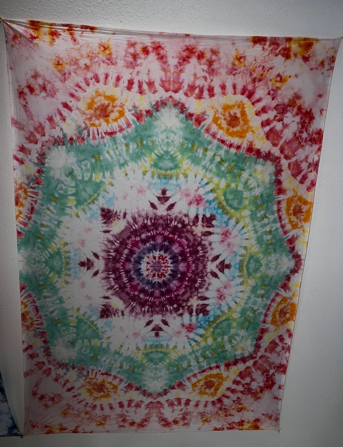 Tie Dye Mandala Tapestry