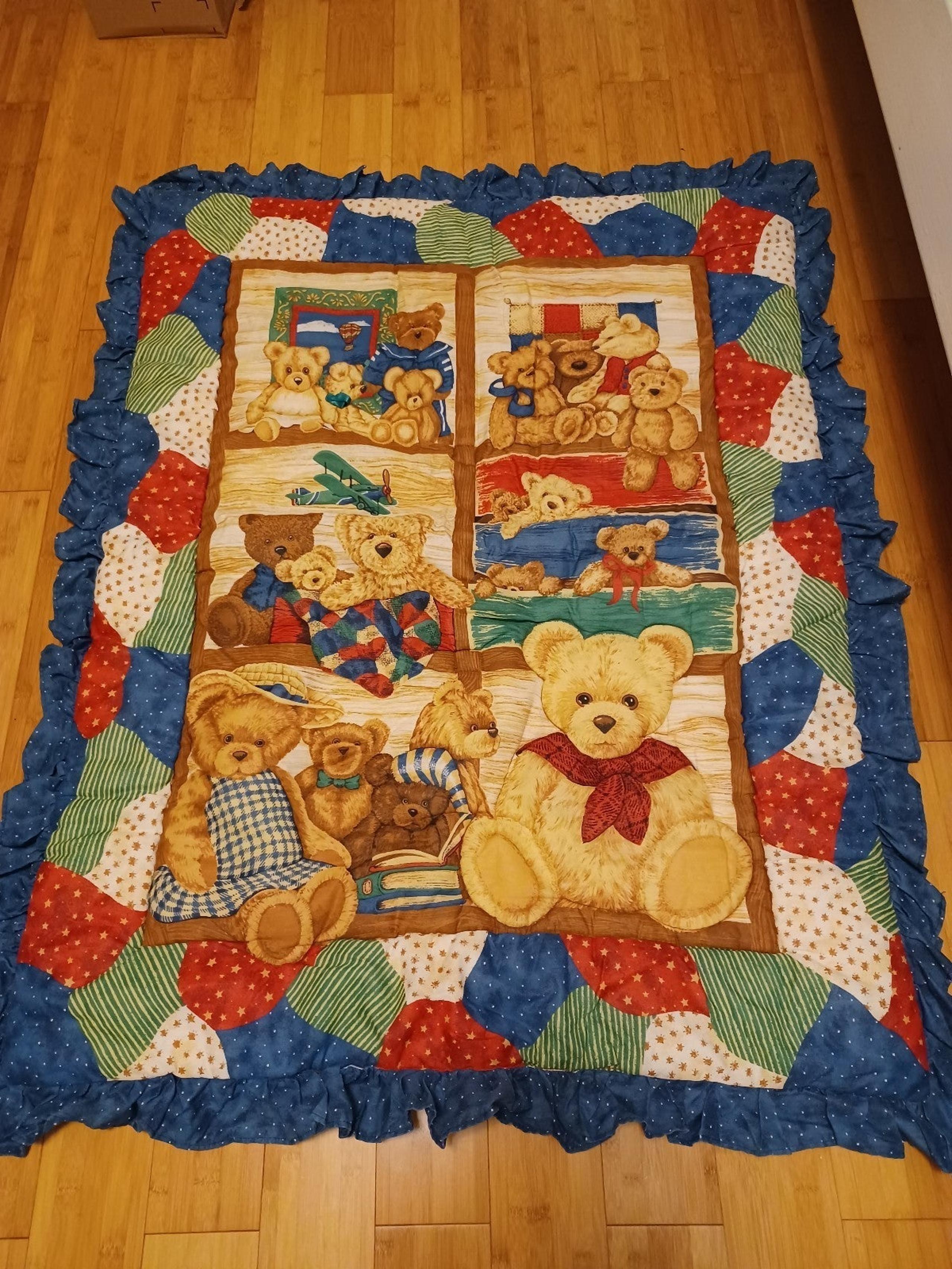 Family Bear Nursery Quilt/ Bedding Crib