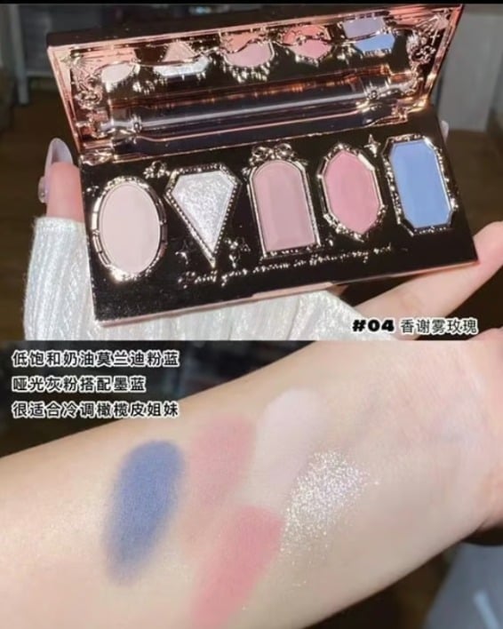 Flower Knows Violet Strawberry Rococo Eyeshadow Palette cosmetic 04 NEW