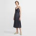 Theory Hammered Stripe Spaghetti Wrap Dress 8 395