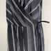 Theory Hammered Stripe Spaghetti Wrap Dress 8 395