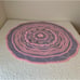 Afghan Throw Topper Hand Crafted 5 Foot Round STAR Crochet Pink Lavender NEW
