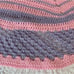 Afghan Throw Topper Hand Crafted 5 Foot Round STAR Crochet Pink Lavender NEW