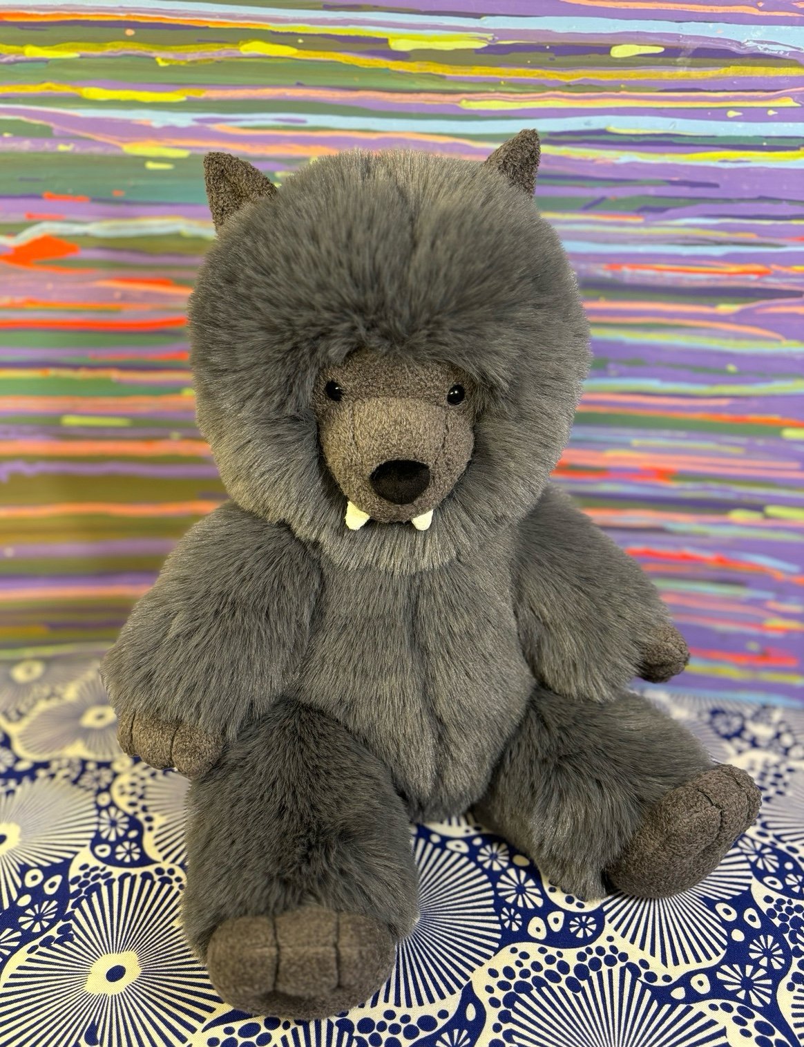 NWT Jellycat Wilf Wolf! Howling at the moon! Fast Shipping!