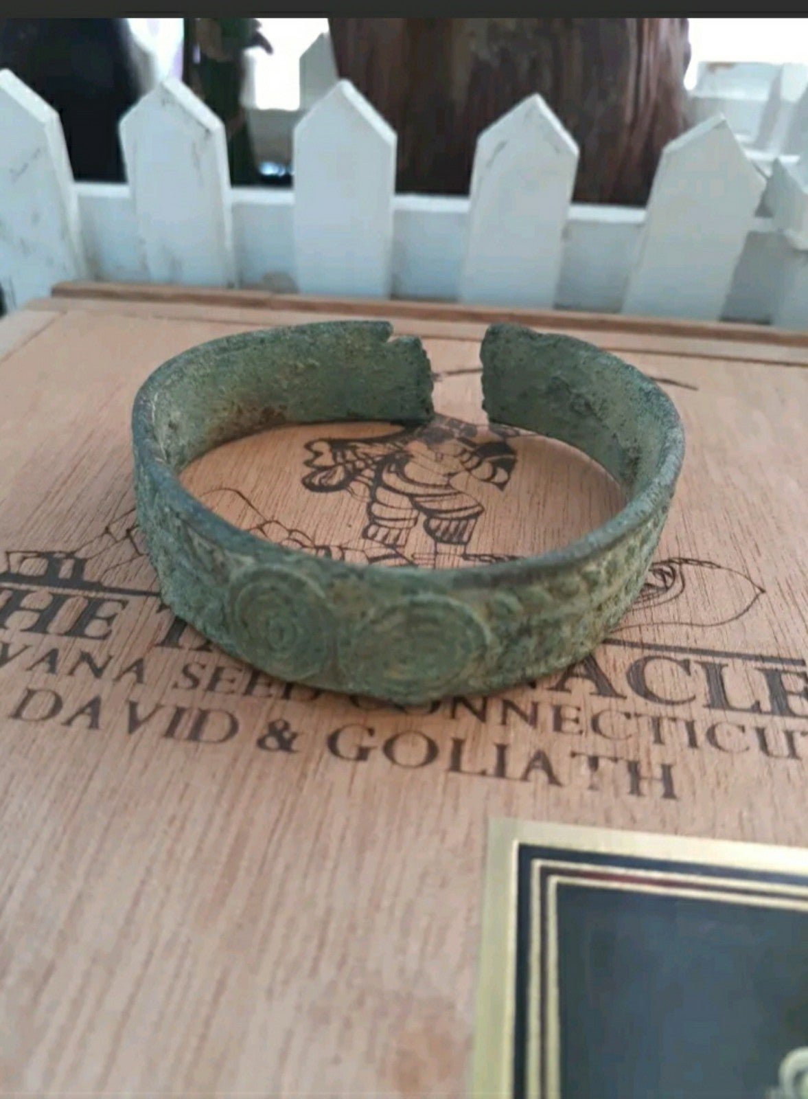 RARE Ornate Antique Ancient Bronze Viking Burial Bracelet Artifact Rebirth