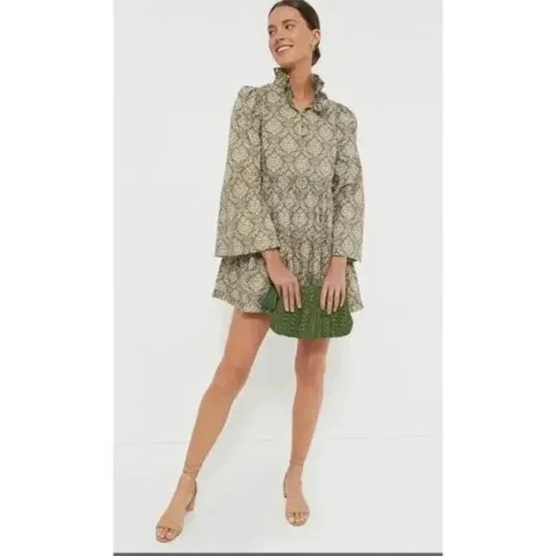 TUCKERNUCK Hyacinth House Moss Printed Russell Mini Dress NWT Size Small