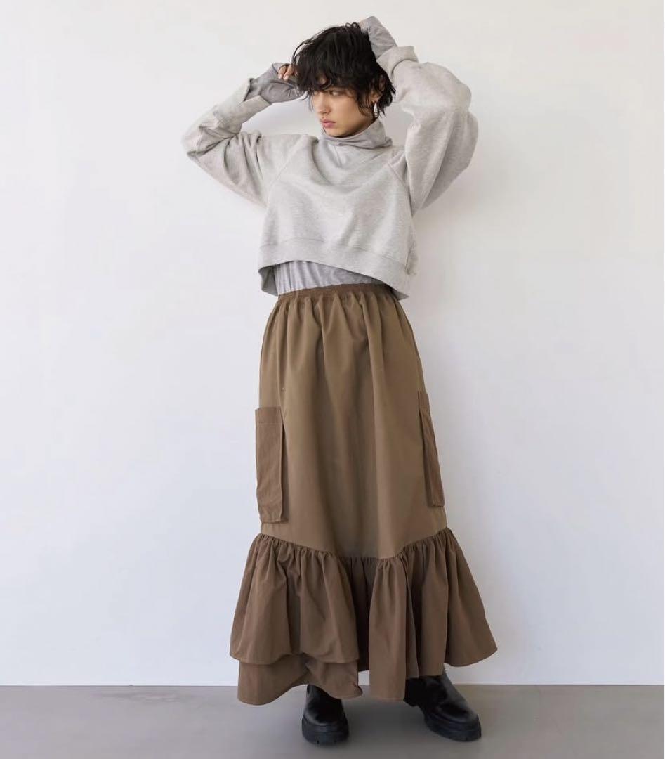 Brand new♪ ALEXIASTAM☆ Big Pocket Long Skirt Brown