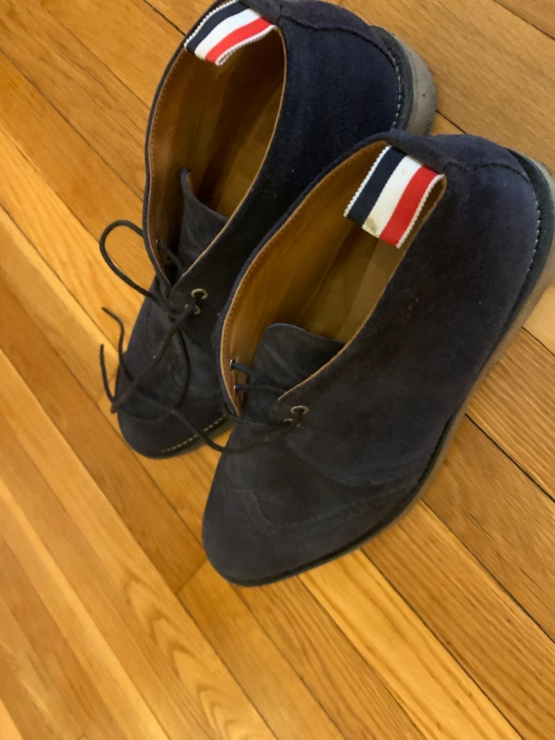 Thom Browne Blue Suede Chukka Boots