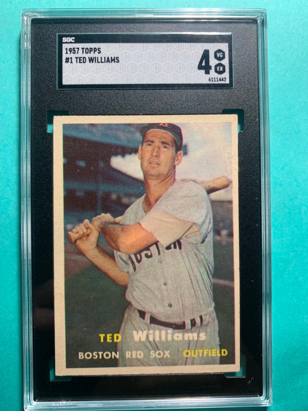 1957 Topps Ted Williams SGC 4 Vg-ex Centered 1 Vintage Hof Red Sox