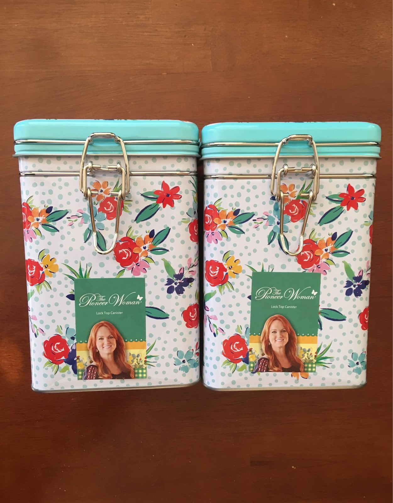 2 New Pioneer Woman Locktop Tins Recipe Box