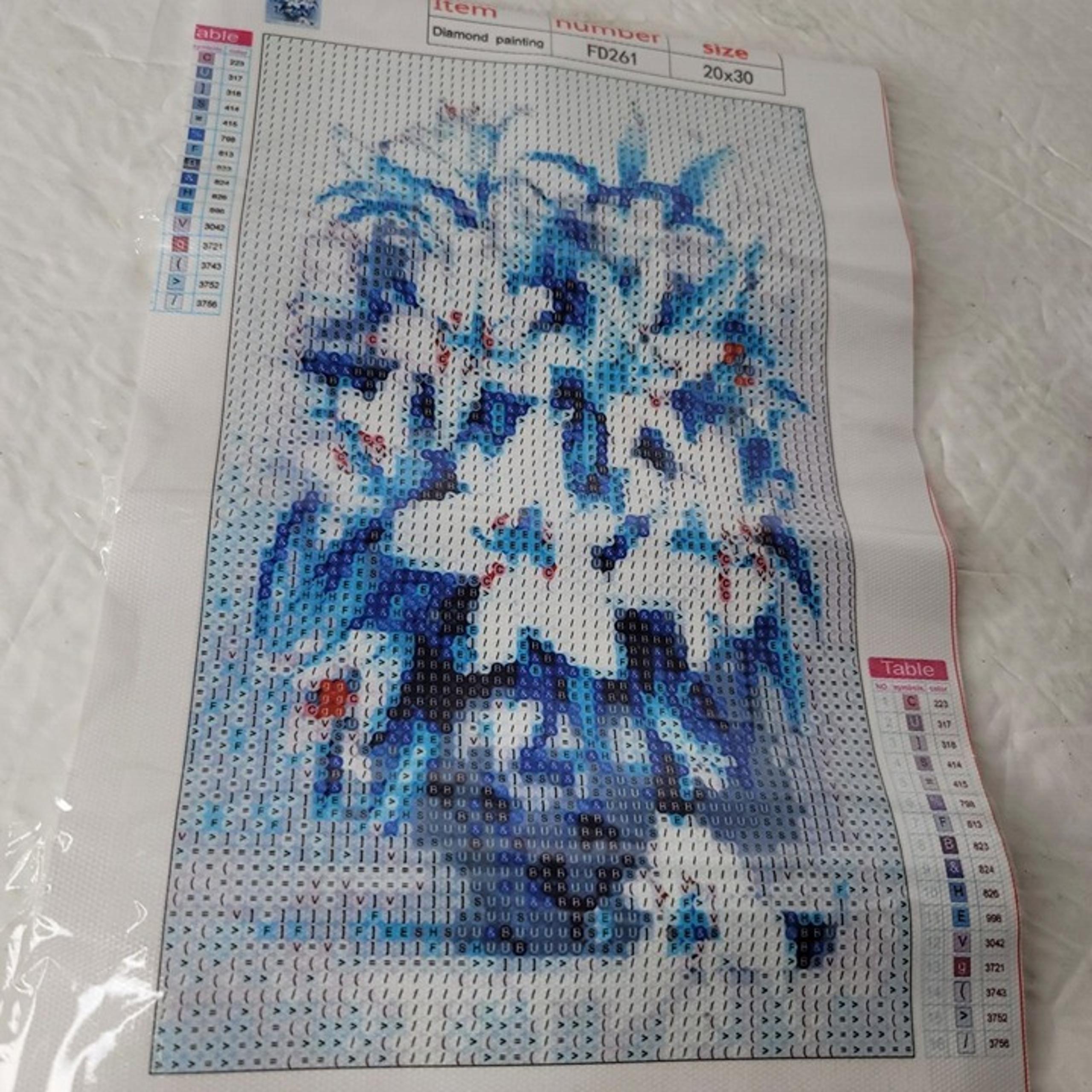 Diamond Painting Kits for Adults Blue Floral Lilys  Diamond Art FD261