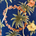 Caribbean pure silk Hawaiian button up shirt floral palm trees summer vacation