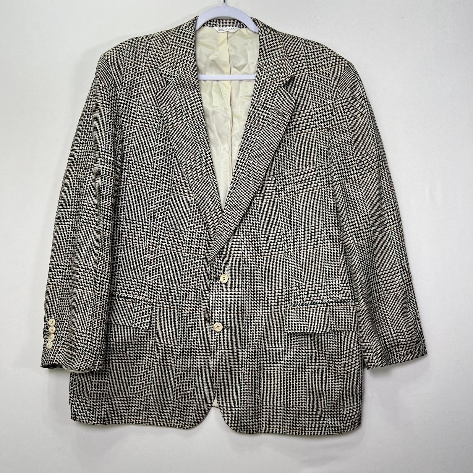 Polo University Club Ralph Lauren Mens XL Glen Plaid Blazer Jacket Classic Style