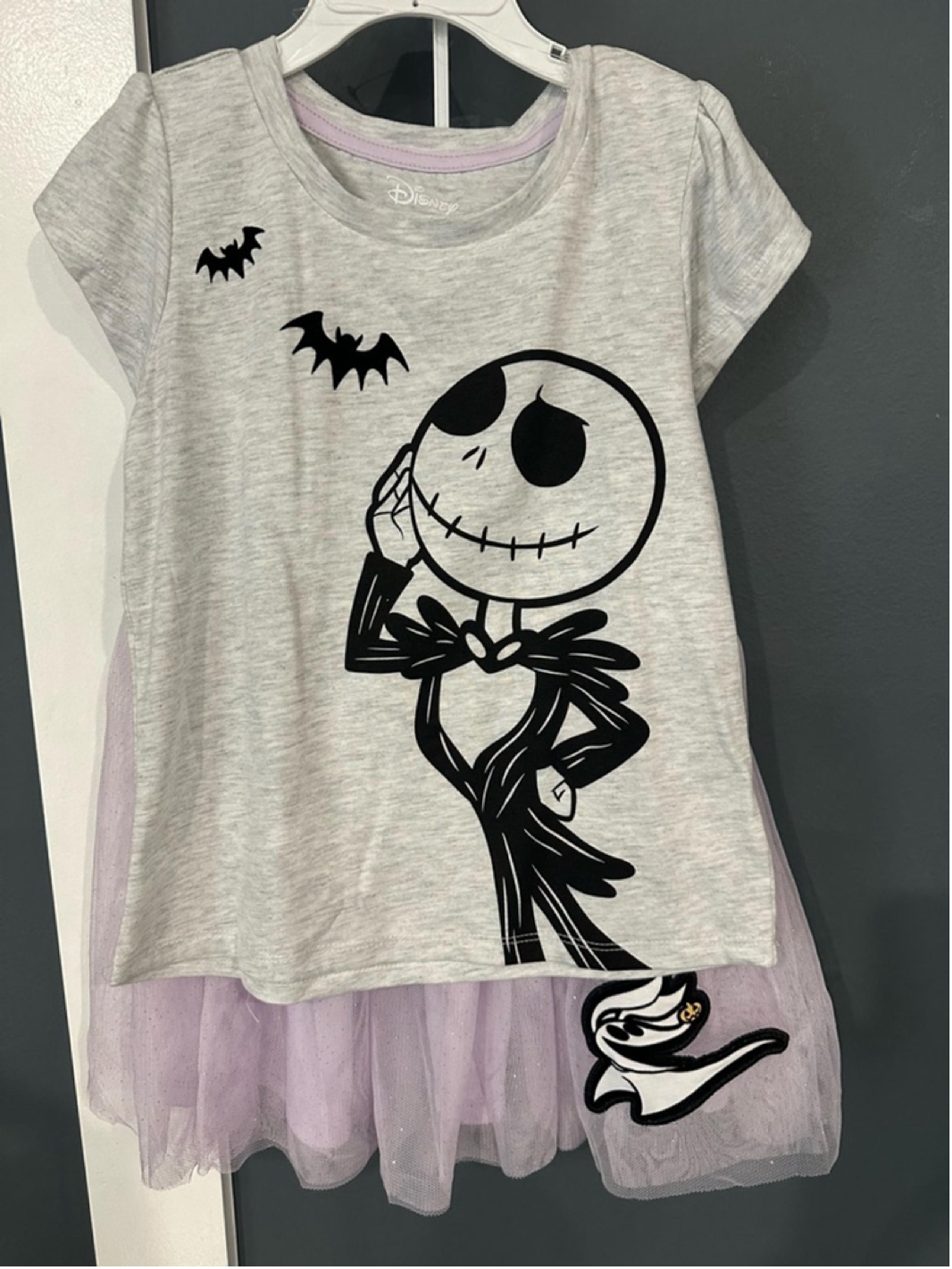 Girls Disney Nightmare Before Christmas Outfit Size 10 Gray Purple