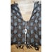 Conrad C Collection floral crochet shawl in gray and black.