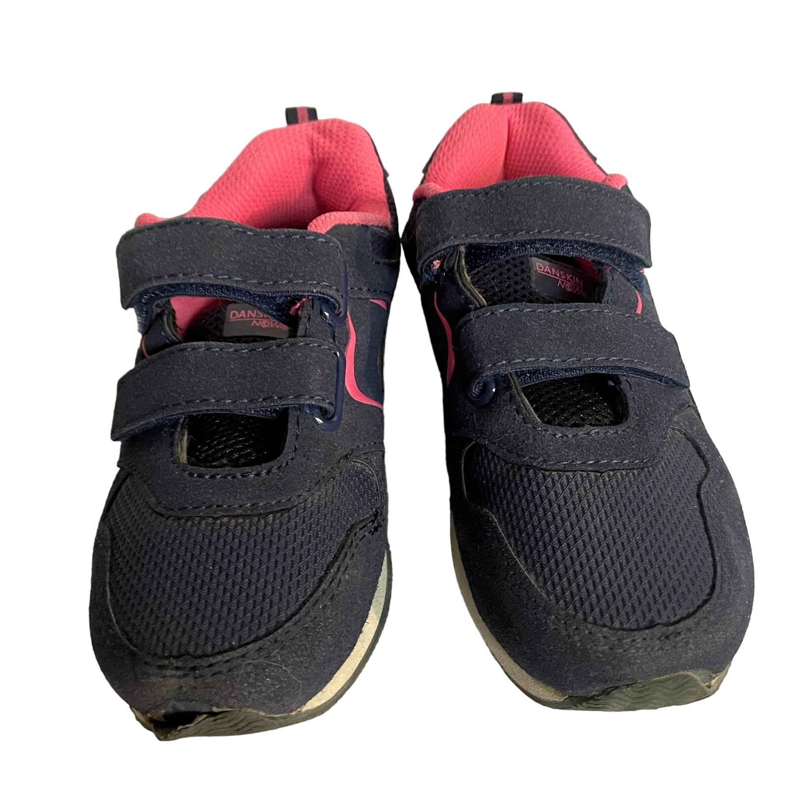 Danskin NOW Child 11 Navy & Pink sneakers hook & loop closure