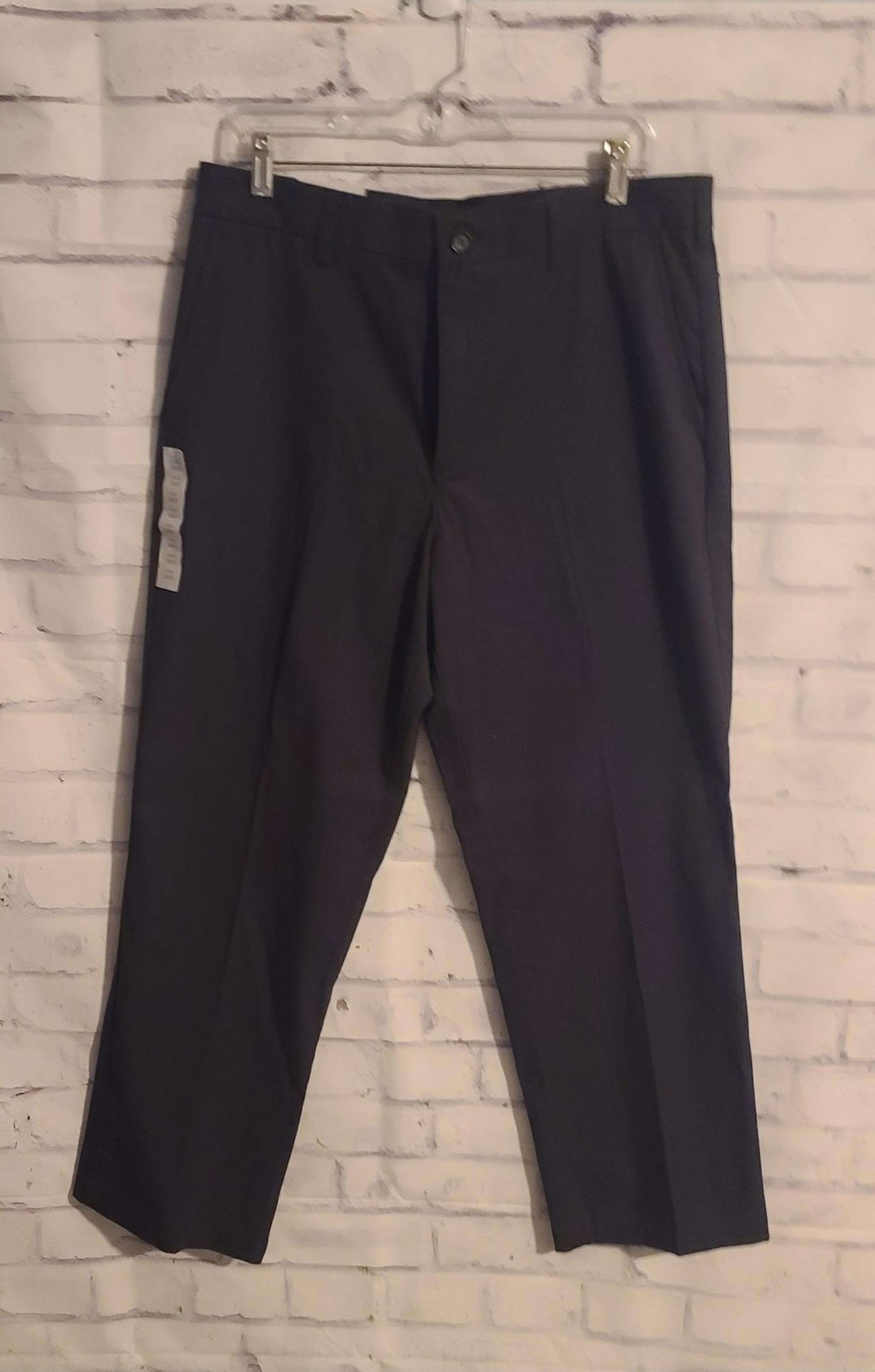 New Men's Croft & Barrow Easy Care Khaki Gray Dress Pants 34×29