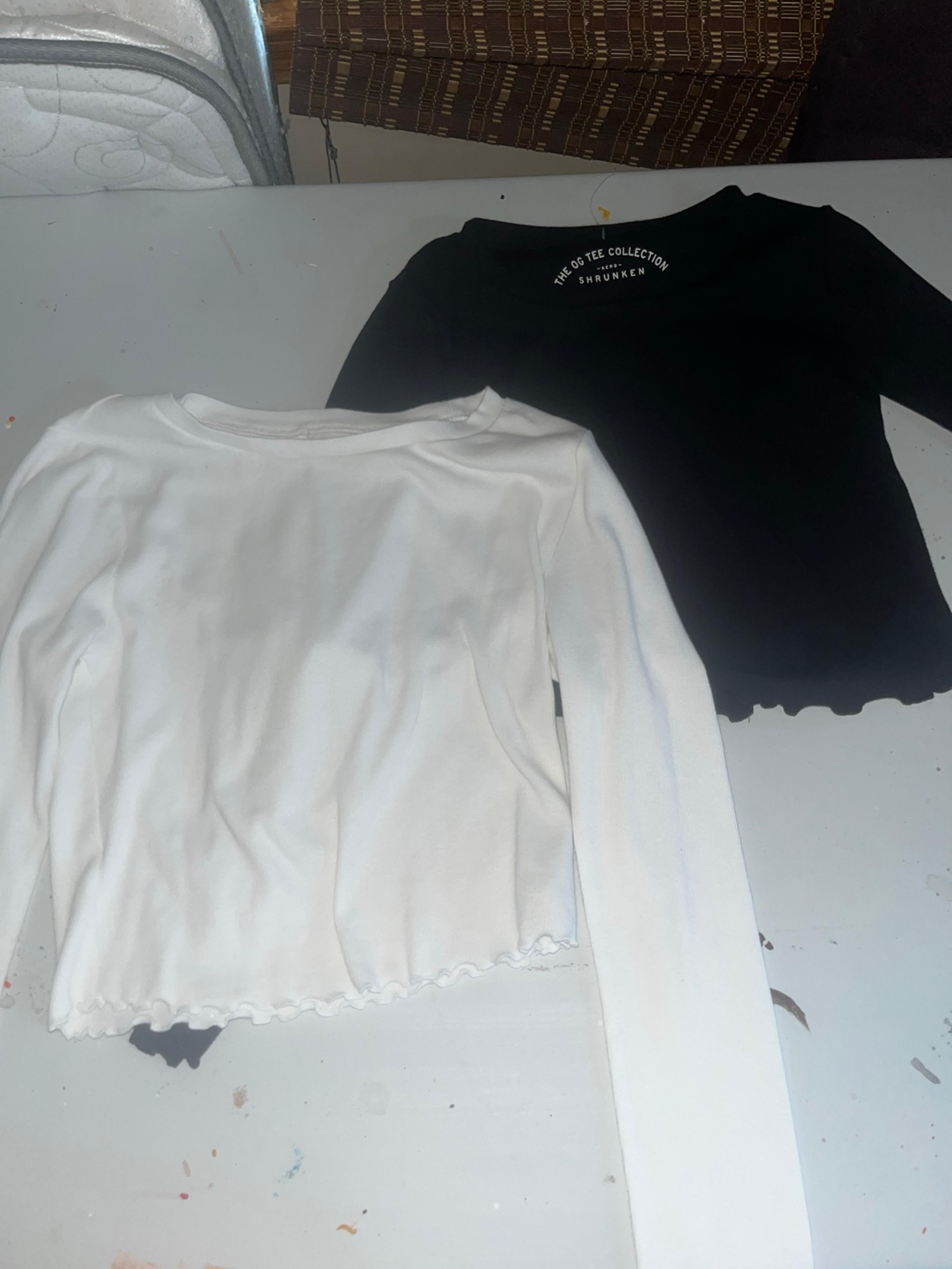 black and white long sleeves bundle