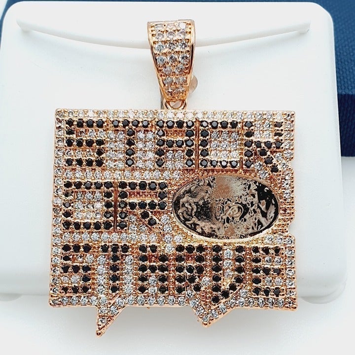 14K Gold Plated Cubic Zircon Pendant, INUS1BR269