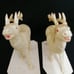 2 Reindeer Celluloid Toy Vintage
