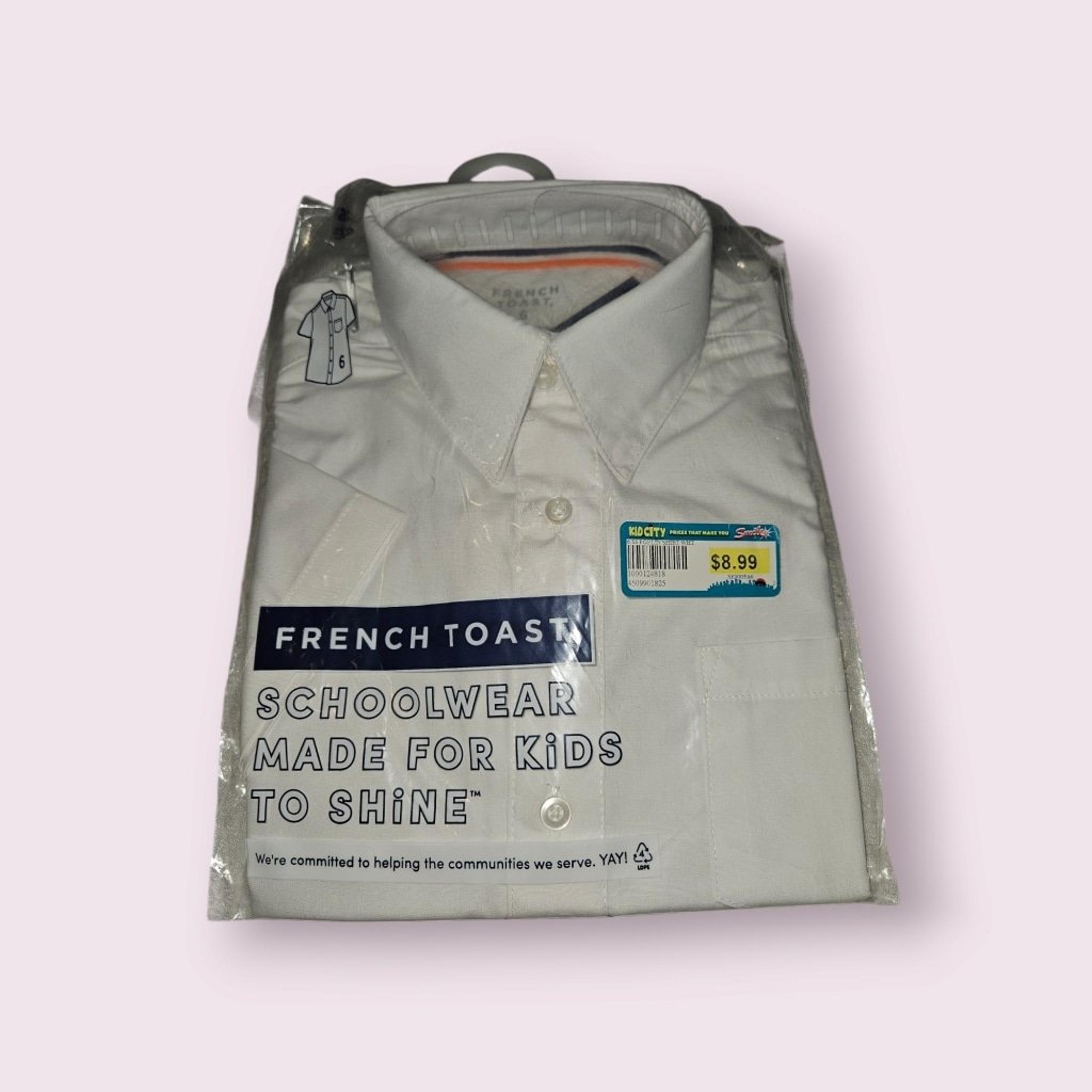 Boys' French Toast Uniform Shirt, Size 6, White New