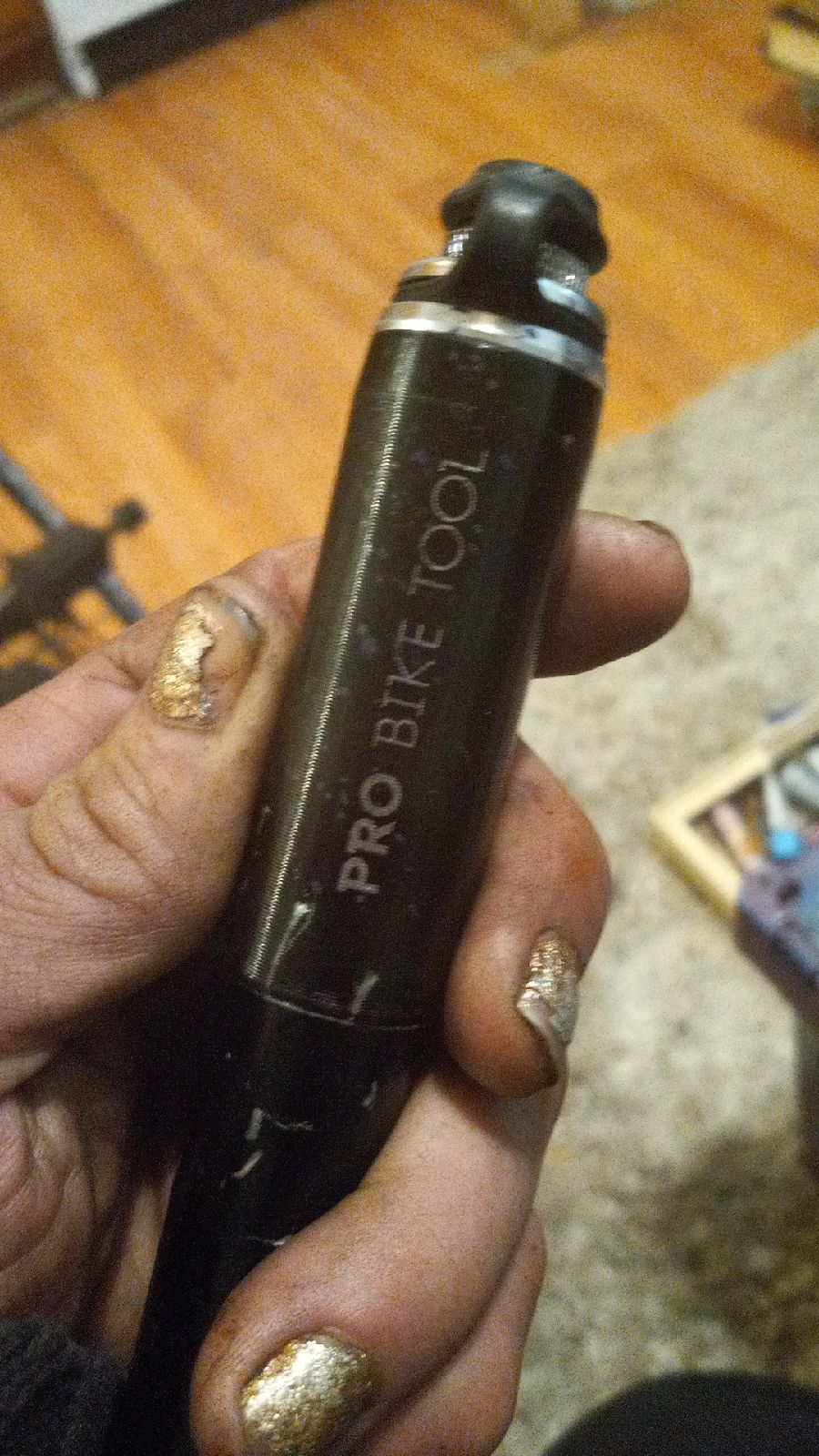 Milled aluminum bike pump
