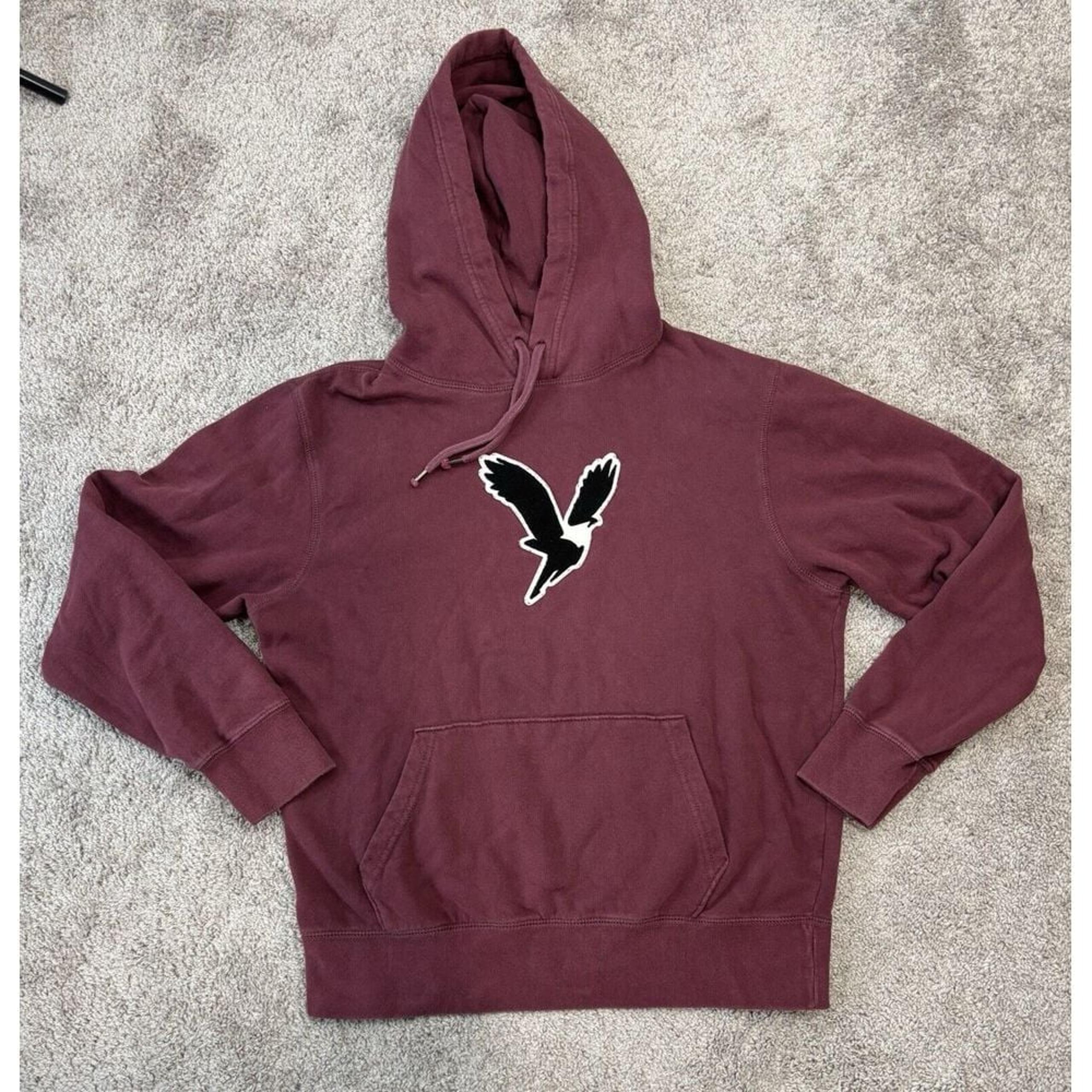 AMERICAN EAGLE Hoodie Men's Sz M Pullover Hooded Sweatshirt Logo Top Long Sleeve