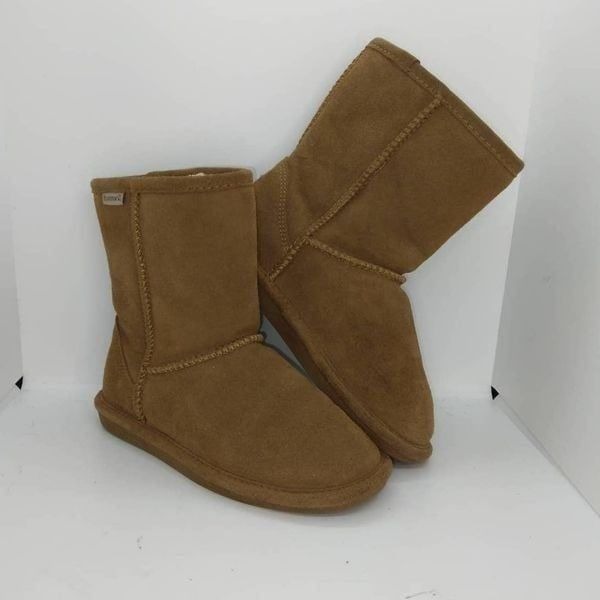 Bearpaw Girls Pre-owned Tan Winter Faux Fur Lined Suede Boots - sz. 2