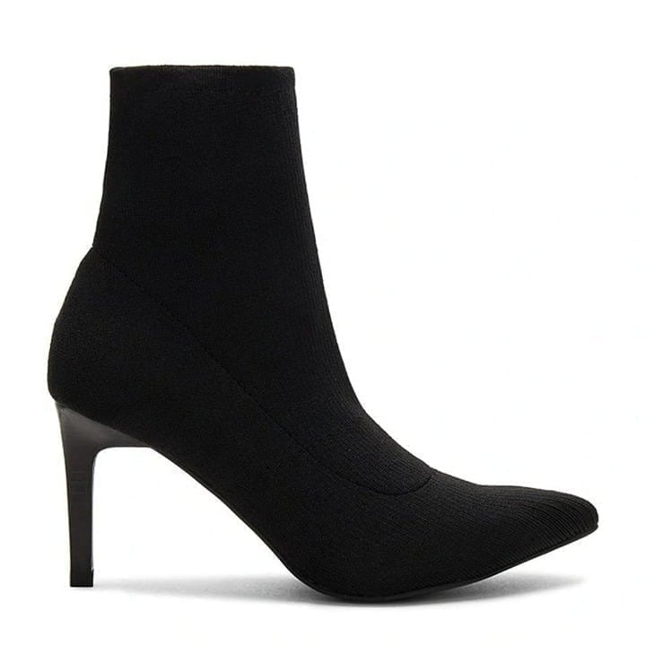 Sol Sana Women's Ezra Black Stretch Knit Pointed toe Boot Size 41 EU (MSRP 175)