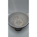 Vintage Enamelware Colander Strainer, White & Blue Chippy Farmhouse Primitive