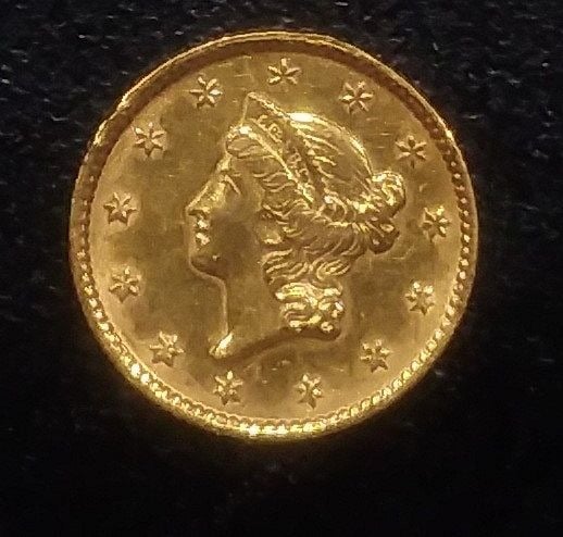 1853 Liberty Head Gold Dollar 75637