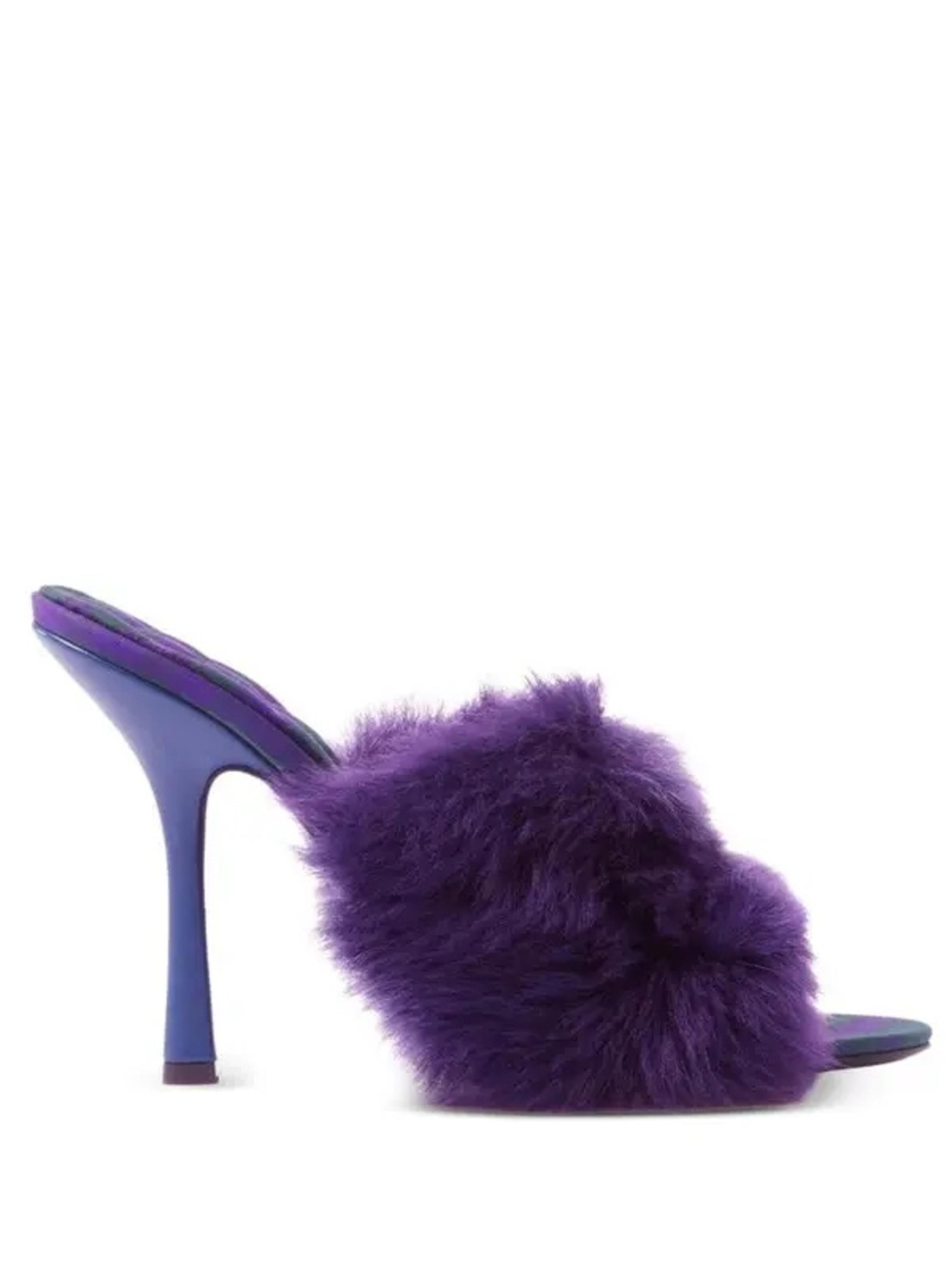 Burberry Minnie 115mm Shearling Heels NEW