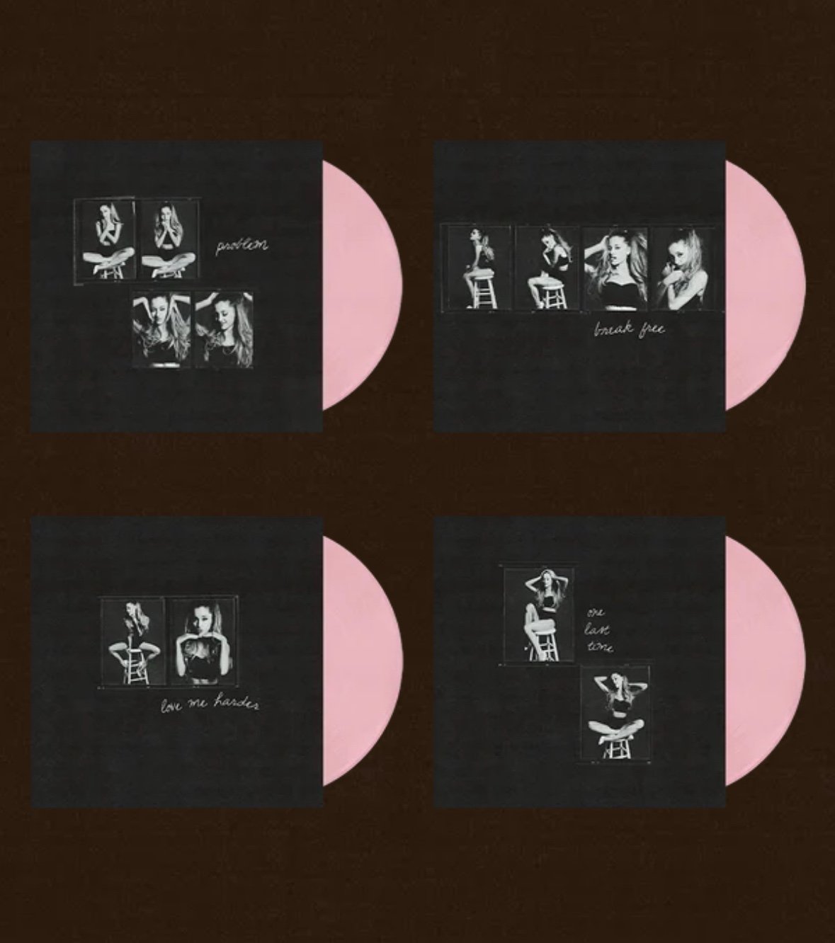Ariana Grande-my everything 7 vinyl bundle-pink colored vinyl-SOLD OUT-SEALED 1