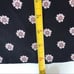 Kate Spade Ditsy Floral Pintuck Pleats Daisy Crochet Trim Popover Black Silk XXS